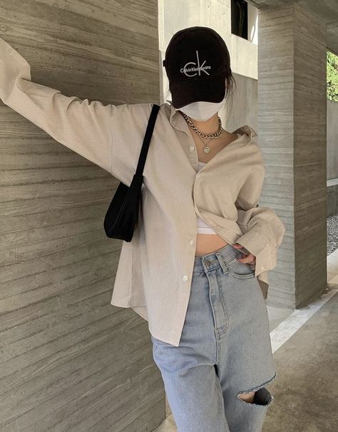 Sleeves Outfit, Adrette Outfits, Mode Ulzzang, Korean Outfit Street Styles, Mode Turban, Outfit Korean, Korean Casual Outfits, Style Korea, Fits Inspo