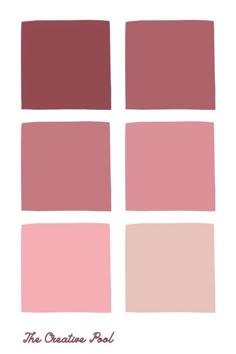 Shades Of Blush Pink Color Palettes, Mute Pink Color Palette, Blush Pink Color Swatch, Pink And Mauve Color Palette, Blush Color Palette Bedroom, Deep Blush Color, Tan Pink Color Palette, Pink Maroon Color Palette, Pink Blush Color Palette