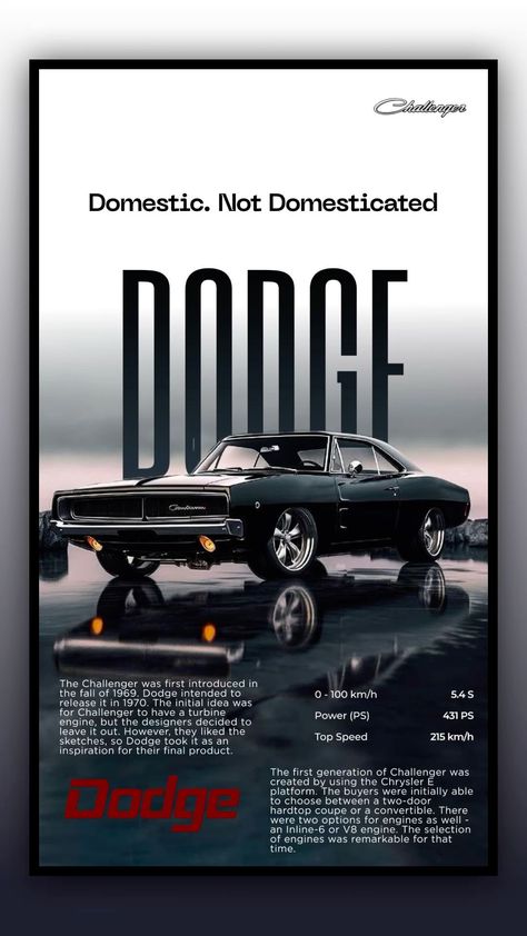 Dodge Challenger Poster, Cars Poster Design, Car Posters Design, Dodge Poster, Car Poster Design Graphics, Car Design Poster, Car Poster Design, Car Graphic Design, Working Smart