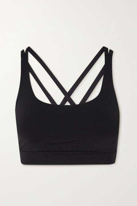 lululemon's 'Energy' sports bra offers medium support so it's perfect for workouts like Barre or spinning. It's made from Luxtreme™ - a smooth, moisture-wicking fabric that minimizes friction and has removable cups. Wear yours with a pair of the brand's high-rise leggings. Lulu Sports Bra, Cute Sports Bra, Lululemon Outfits, Lululemon Bras, Cute Preppy Outfits, Lululemon Sports Bra, Workout Sets, Birthday Wishlist, Black Bra