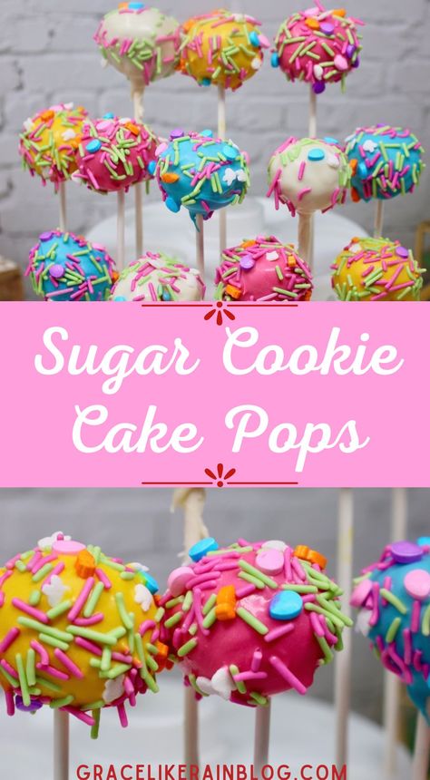 Sugar cookie cake pops are the perfect combination of two classic sweets: sugar cookies and cake pops. These bite-sized treats are surprisingly easy to make, and only require a few simple ingredients. With the delightful sweetness of a sugar cookie and the fun of a cake pop, these treats are sure to be a hit at any party or gathering. 3 Ingredient Cake Pops, Cookie Pops How To Make, Easy Cake Pops With Cookies, Sugar Cookie Cake Pops Recipe, Cake Pops No Stick, Cake Pops Using Frosted Sugar Cookies, Loft House Cookie Cake Pops, Cake Pops Made From Sugar Cookies, Cake Pops Recipe With Cookies