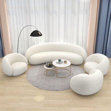 Wavy Mirrors, Curved Sofa Living Room, Curvy Sofa, Curved Couch, Curved Sofas, Latest Sofa, Sofa Design Ideas, Latest Sofa Designs, Luxury Sofa Design