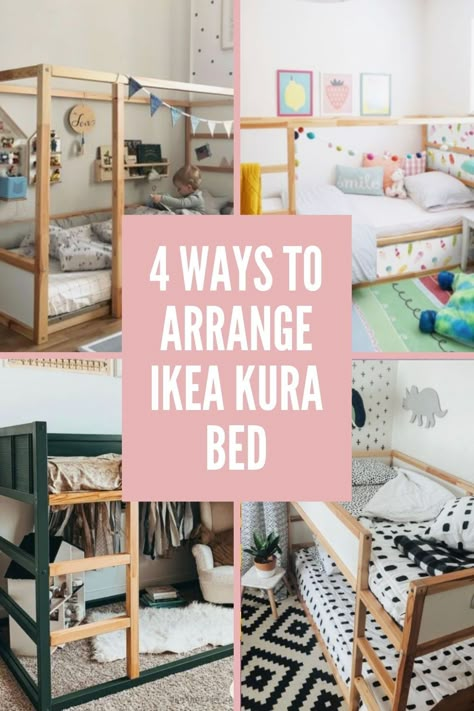 Kura Cama Ikea, Cama Ikea Kura, Ikea Bunk Bed, Ikea Kids Bed, Beautiful Bed Designs, Cama Ikea, Ikea Kids Room, Beach Hacks Tips And Tricks, Ikea Kura Bed