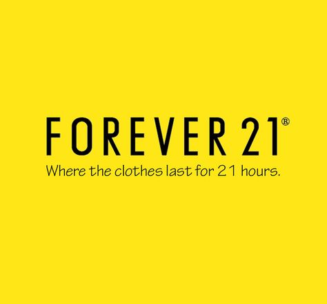 Forever 21 | 19 Honest Company Slogans Forever 21 Logo, Forever 21 Gift Card, Honest Company, Company Slogans, Places To Shop, Brand Me, Clothing Brands, Love To Shop, 로고 디자인