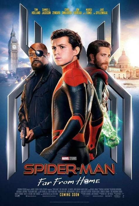 Mcu Posters, Spiderman Far From Home, Samuel Jackson, Marvel Movie Posters, Film Marvel, Zombie Land, Cobie Smulders, Septième Art, Spider Man Far From Home