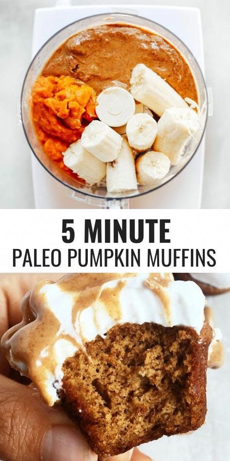 Pumpkin Protein Muffins, Paleo Pumpkin Muffins, Paleo Pumpkin Spice, Pumpkin Banana Muffins, Muffins Paleo, Muffins Breakfast, Paleo Snack, Menu Sarapan Sehat, Paleo Baking