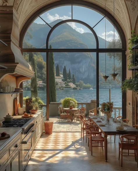 Italian Interior Aesthetic, Italian Houses Interior, Italian Penthouse, Medeteranian House Interior, Tuscany Interior Design, Tuscany Living Room, House With Lots Of Windows, Italian Countryside House, French Villa Interior