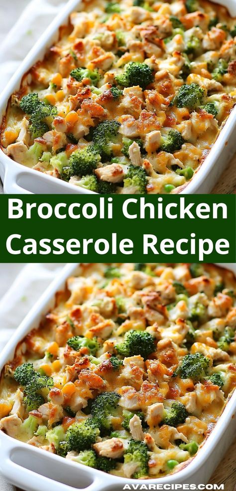 This simple Broccoli Chicken Casserole is a delightful blend of chicken, broccoli, and rice, baked together in a creamy sauce. It's nutritious, filling, and an ideal one-dish dinner option. Fun Chicken Dinner Ideas, Tender Chicken Breast Recipes, Healthy Chicken Meals, Broccoli Chicken Casserole, Delicious Chicken Dinners, Chicken Casserole Recipe, Chicken Casserole Recipes, Chicken Dinner Ideas, Chicken Fresh