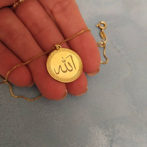 14k Solid Gold - Allah Necklace - Gold Allah Necklace - Allah Charm - Muslim Necklace - Islamic Necklace - Allah Symbol -Allah Pendant -Gift . . . . . . . . . . . . . . . . . . . . . . . . . . . . . . . . . . . . . . . . . . . . . . . . . . . . . . Looking for a thoughtful gift for your loved one? You will love this high quality 14k solid gold Allah Charm necklace. This is a perfect gift for your brother or wife. This lovely 14k solid gold Allah Symbol necklace is made to order. Purchase one for Muslim Necklace, Islamic Necklace, Allah Necklace, Allah Name, Allah Pendant, Arabic Necklace, Gold Pendent, Sunshine Necklace, Jewish Jewelry