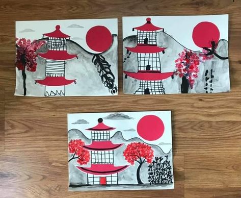 Kensukes Kingdom, Asian Art Projects, Third Grade Art Project, Third Grade Art, Middle School Art Projects, New Year Art, 3rd Grade Art, Ancient Chinese Art, Pencil Gift