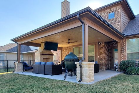 Patio Covers & Pergolas – Decks By Design Covered Patio With Grill Area, Covered Porch Backyard, Modern Covered Patio Design, Trellis Patio Cover, Add Patio To Back Of House, Patio Structures Covered, Back Porch Covered Patios, Add On Porch Ideas Covered Patios, Extended Patio Ideas On A Budget