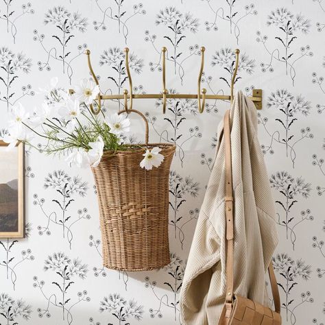 Scalloped Woven Basket curated on LTK Decor Photography Studio, Empty Wall Ideas, Basket On Wall, Bath Mood Board, Hanging Wicker Baskets, Quail Run, Front Door Baskets, Hanging Wall Baskets, Peg Rail