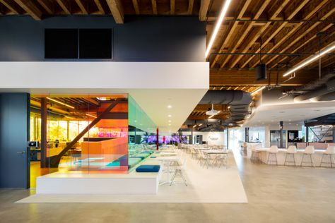 Canvas Worldwide Offices – Playa Vista Agency Office, Glass Office, Glass Walls, Design A Space, Workplace Design, Retail Design Blog, Architecture Office, Advertising Agency, Dichroic Glass