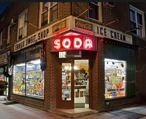 San Myshuno, New York Night, Ghost Signs, Corner Store, Forest Hills, Shop Fronts, Tin Ceiling, Sweet Shop, Coca Cola Vintage