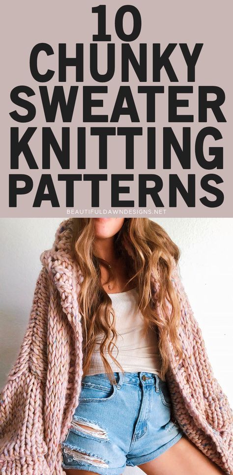 Knitting Sweaters For Women Patterns, Blanket Sweater Knit Pattern, Jumbo Yarn Sweater Pattern, How To Knit A Chunky Sweater, Free Chunky Knit Sweater Pattern, Super Chunky Knit Sweater Pattern, Super Chunky Knit Cardigan Pattern, Chunky Knit Cardigan Oversized, Oversized Knitted Sweaters Pattern