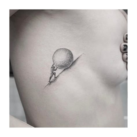 Sisyphus Tattoo, Philosophy Tattoos, Simple Tattoos For Women, Muster Tattoos, Men Tattoos, Rib Tattoo, Tattoo Trends, Tattoo Pattern, Foot Tattoos