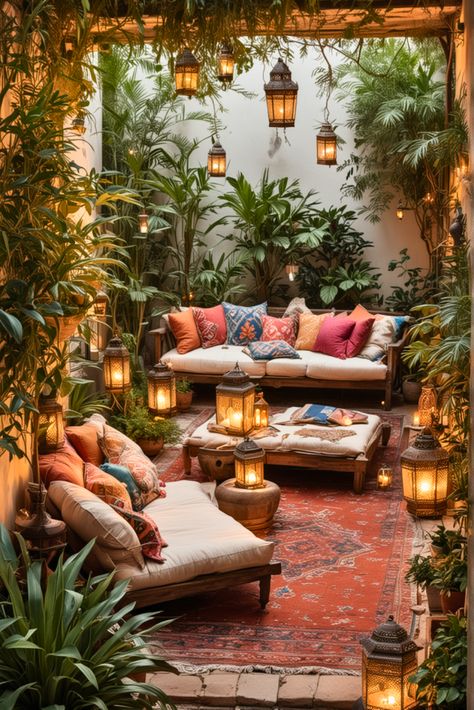 Boho Gazebo Decor, Cute Boho Aesthetic, Earthy Patio Ideas, Outdoor Patio Aesthetic, Boho Outdoor Patio Ideas, Bohemian Cottage Decor Ideas, Garage Patio Ideas, Backyard Terrace Ideas, Bohemian Patio Decorating Ideas