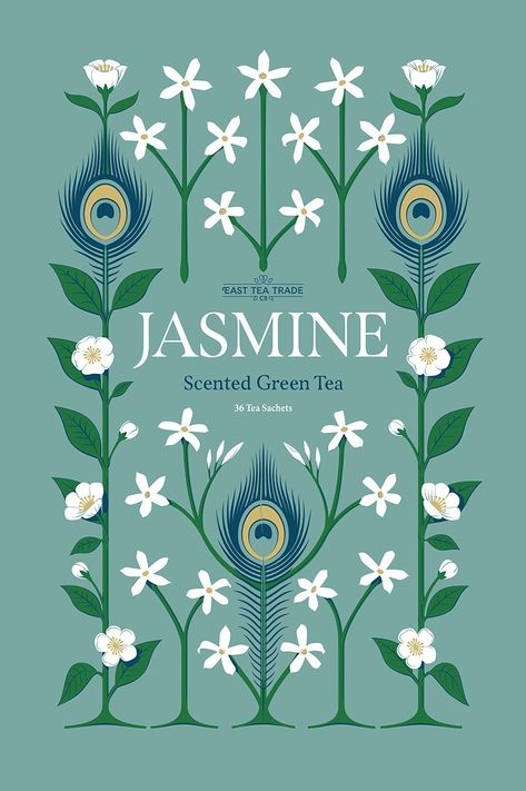 Typographie Logo, Gig Poster, Jasmine Tea, Jasmine Flower, Tea Packaging, Typography Letters, Typography Inspiration, Book Cover Design, Label Design