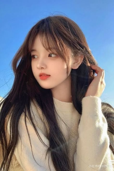 Medium Long Haircuts, Oc Reference, Face Reference, Haircuts For Long Hair, Long Hair Cuts, Korean Hairstyle, Medium Length Hair Cuts, Ulzzang Girl