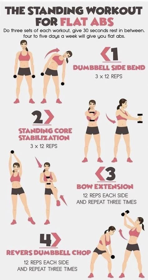 Standing Workout, Exercises For Women, Standing Abs, Trening Fitness, Diet Vegetarian, Flat Abs, Trening Abs, Lose 50 Pounds, Belly Workout