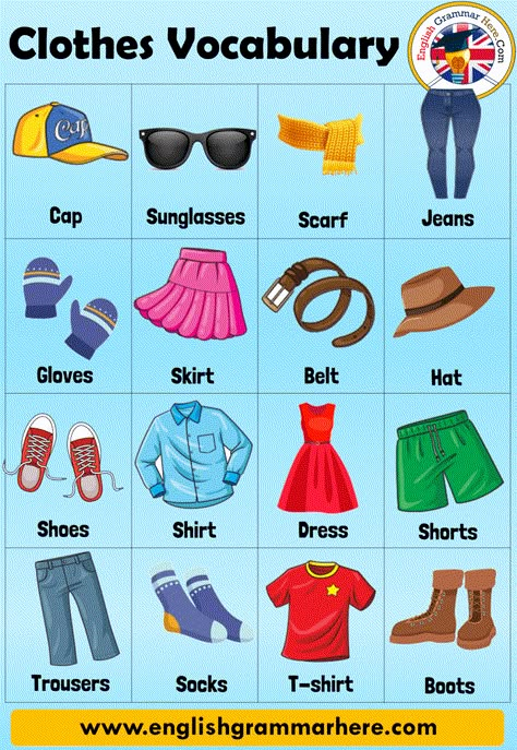 Clothes Names, Clothes Vocabulary in English and Example Sentences CLOTHES VOCABULARY One of the most basic things we do during the day is to dress. We change clothes for many things. For example, we wear our pajamas before going to sleep, we wear tights while doing sports, we prefer to wear more stylishly when going to a special place, we wear uniforms when we go to school and we can also work in a job that requires us to wear uniforms. In short, dressing is the most basic activity we do ... Things Around Us Worksheet, Cloth Vocabulary, Things Name In English, Clothes Names In English, Clothes English Vocabulary, Vocabulary Clothes, Clothes Names, Clothes Words, English Clothes