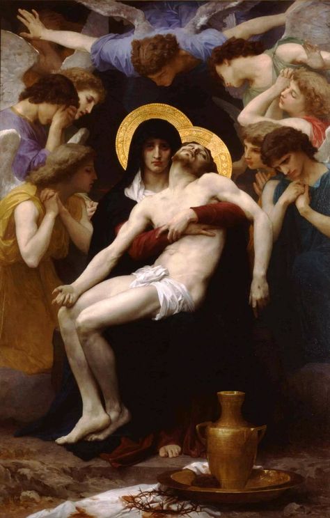 Sorrowful Mystery Meditations | Deep and Profound Rosary Meditations William Adolphe, Card Displays, The Crucifixion, William Adolphe Bouguereau, Maria Magdalena, Religious Paintings, Our Lady Of Sorrows, Jesus Painting, Jesus Resurrection