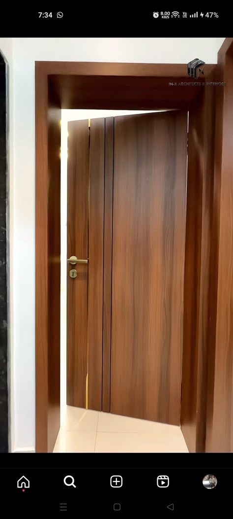 Bedroom Gate Design Wooden, Groove Pattern On Door, Stairs Design Wooden Railings, Plus Door Design Mica, Vineer Groove Design Door, Sanmaika Design For Door, Flush Door Design Modern Veneer, Flush Door Design Modern Sunmica, Door Colour Ideas