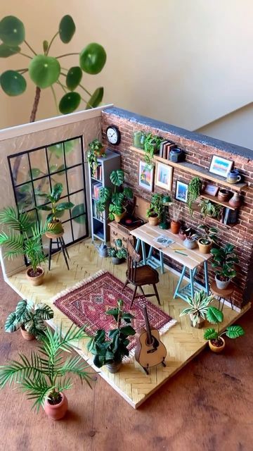 Zimmer Diy, Room Box Miniatures, 2023 Art, Doll House Plans, Diy Doll Miniatures, Mini Doll House, Doll House Crafts, Dollhouse Miniatures Diy, Dolls House Interiors