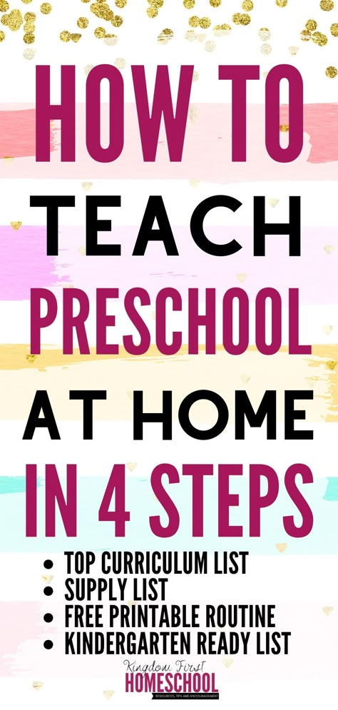 Preschool Curriculum Free, Preschool Routine, At Home Preschool, Preschool Supplies, Preschool Prep, Homeschool Preschool Curriculum, Preschool Schedule, Teach Preschool, Homeschool Preschool Activities