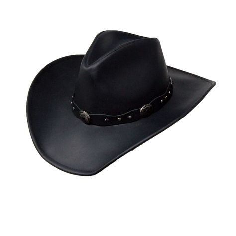 Stetson Roxbury Leather Cowboy Hat The Smiths Hat, Gothic Cowboy Hat, Black Leather Cowboy Hat, Leather Western Felt Hat For Rodeo, Country Style Leather Felt Hat For Rodeo, Vintage Leather Fedora For Rodeo, Fitted Leather Hat For Country Events, Western Leather Felt Hat With Short Brim, Leather Brimmed Felt Hat For Western-themed Events