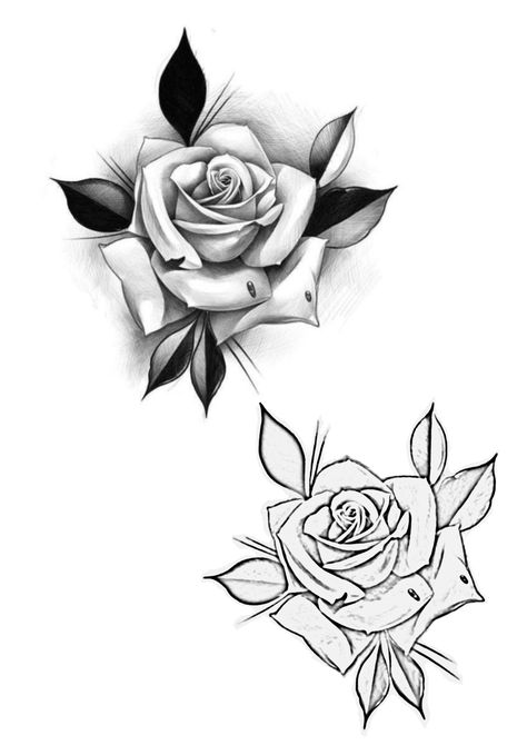 Small Tattoo Drawings For Men, Realistic Rose Tattoo Stencil, Rose Tattoo Design For Men, Rose Tattoo Stencil Outline, Rose Stencil Tattoo, Rose Tattoo Drawing, Rose Tattoo Men, Rose Design Tattoo, Rose Tattoo Stencil