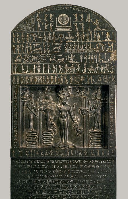 Magical stela [Egyptian] (50.85) | Heilbrunn Timeline of Art History | The Metropolitan Museum of Art Starověký Egypt, Architecture Antique, Ancient Egyptian Artifacts, Late Period, Front Facade, Egyptian Artifacts, Ancient Egyptian Gods, Ancient Egypt Art, Ancient Statues