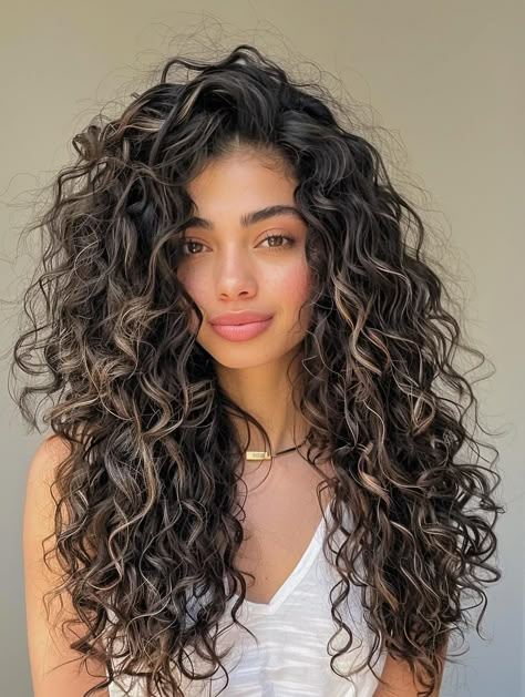 Explore Stylish Long Curly Hairstyles for Every Occasion Long Curly Hairstyles, Long Curly Haircuts, Natural Curly Hair Cuts, Highlights Curly Hair, Colored Curly Hair, Natural Curls Hairstyles, Curly Hair Inspiration, Permed Hairstyles, Haircuts For Long Hair