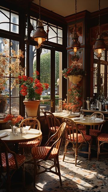 Romantic Cafe Interior, Classic Coffee Shop Design, Paris Cafe Aesthetic Interior, Restaurant Vintage Design, Old English Pub Interior Design, Modern Victorian Restaurant, Vintage Coffee Photography, Parisian Coffee Shop Interior, Old Money Cafe Aesthetic