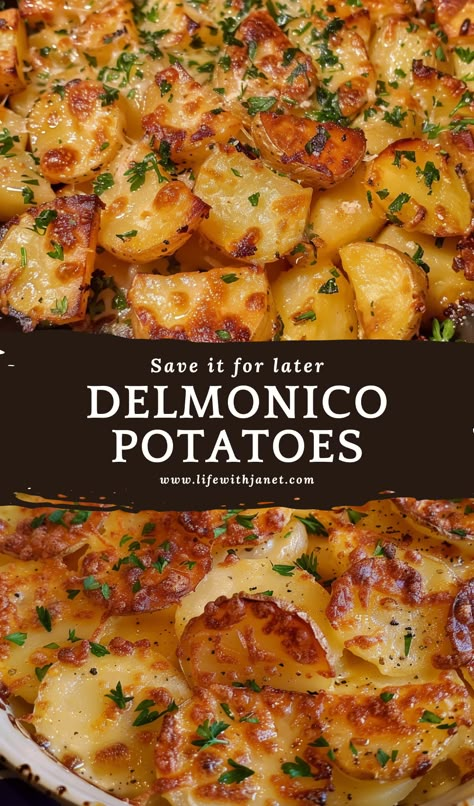 Delmonico Potatoes Recipe Recipes With White Potatoes, Casserole Recipes For Dinner Potato, Potatoes Delmonico Recipe, Potato’s Obrien, Tri Colored Potatoes Recipes, Yukon Gold Potato Recipe Crockpot, Company Potatoes Casserole, Special Potato Recipes, Mississippi Potato Casserole