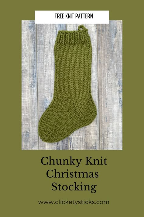 Knitting Patterns Free Christmas Stocking, Knitting Pattern For Christmas Stocking, Hand Knit Christmas Stocking Patterns, Chunky Knit Stocking Pattern Free, Free Knitting Pattern For Christmas Stocking, Knitted Christmas Stockings Ideas, Knitted Xmas Stockings Free Pattern, Chunky Stocking Pattern, Free Knitting Pattern Christmas Stocking