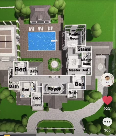 Roblox House Layouts, Bloxburg House Layout, Bloxburg House Layouts, Bloxburg Layout, House Outline, Minimalist Bloxburg, Blox Burg, Blocksburg Room Ideas￼, House Plans With Pictures