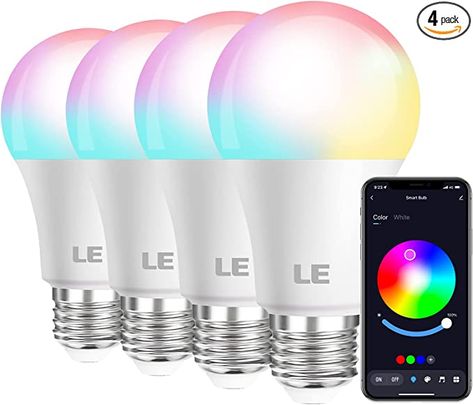 Led Light Bulb Bedroom, Led Lightbulbs, Bed Inspo, Glitter Lamp, Color Changing Light Bulb, Colored Light Bulbs, Christmas Light Displays, Light Blue Aesthetic, Smart Bulbs