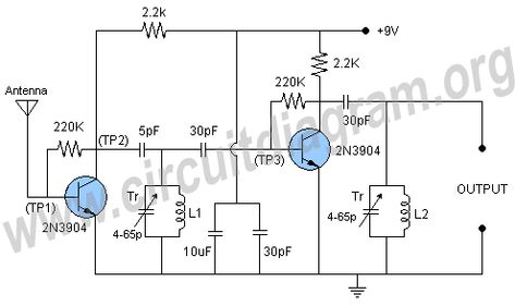 FM Antenna Booster | Circuit Diagram | Circuit diagram, Electronic ...