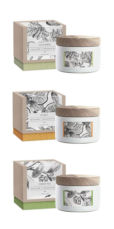 Soy Candles Packaging, Desain Merek, Packaging Concept, Tea Packaging Design, Cosmetic Packaging Design, Candle Packaging, Cosmetic Design, Graphic Design Packaging, Box Packaging Design