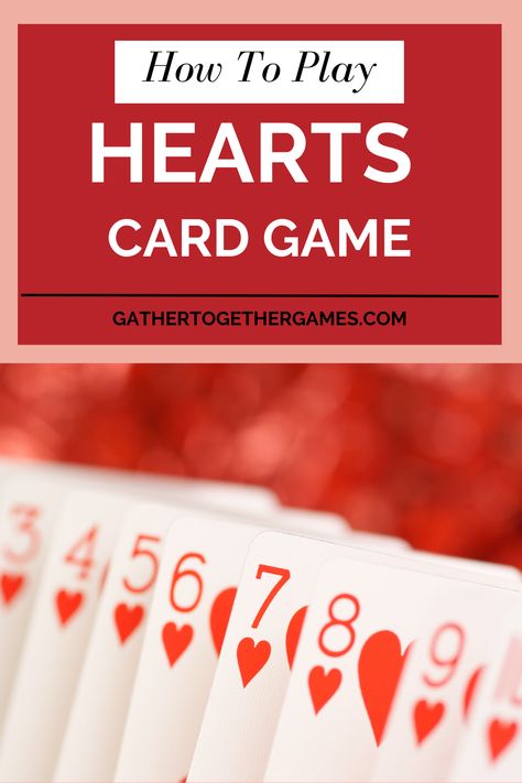 Discover the ultimate guide to playing Hearts, perfect for beginners and seasoned players alike! 

Our comprehensive blog post covers everything from rules and strategies to tips for winning. 

Whether you're hosting a game night or looking to improve your skills, click through to start your journey into the captivating world of Hearts! ♥️

#CardGames #GameNight #HowToPlayHearts #CardGameRules #FamilyFun Hearts Card Game, Play Hearts, Play Heart, Hearts Card, Suit Card, Gather Together, Player Card, Pen And Paper, Game Night