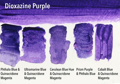 Dioxazine Purple, Colors Mixing, Painting Lavender, Watercolor Pallet, Purple Pages, Mixing Paint Colors, Rare Colors, Stationary Art, Acrylic Painting Diy