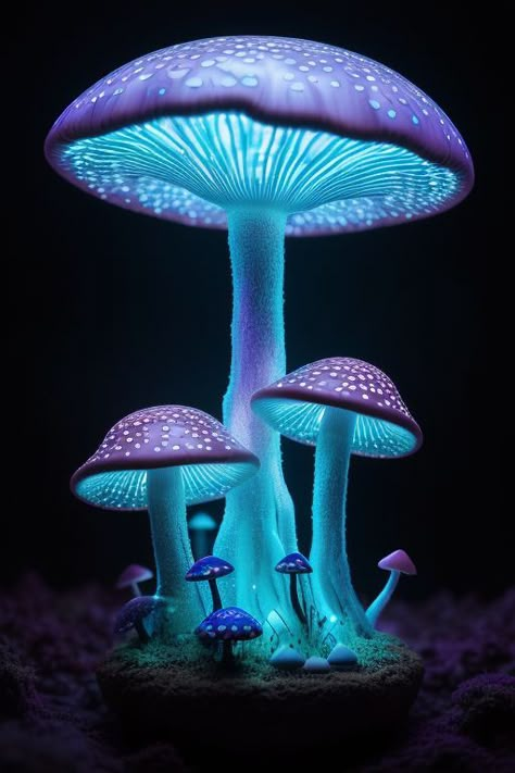 Water Mushroom, Cosmic Mushroom, Mushroom Mirror, Glowing Mushrooms, Mushroom Wallpaper, Mushroom Pictures, Live Backgrounds, Mushroom Lights, Plant Fungus