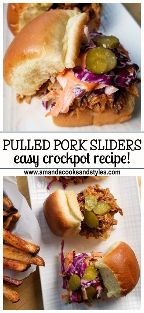 Pork Sliders Crockpot, Pork Sliders Recipes, Best Pulled Pork, Sliders Recipes Hawaiian Rolls, Easy Pulled Pork, Pulled Pork Sliders, Crockpot Pulled Pork, Creamy Coleslaw, Pork Sliders