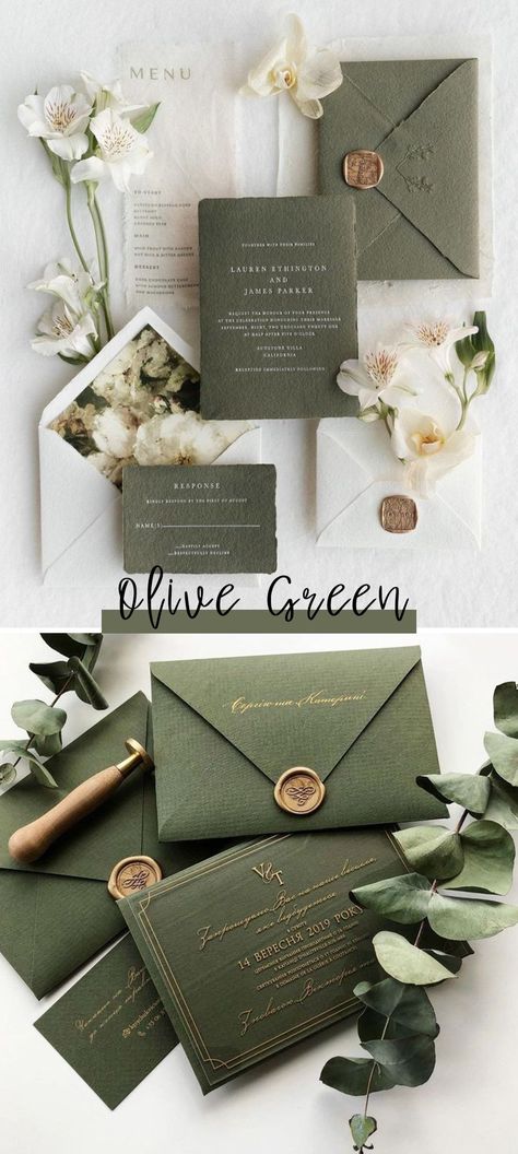 Trending: 25 Amazing Olive Green Wedding Color Ideas - Merry Hook -  #Amazing #Color #Green #Hook #Ideas #Merry #Olive #Trending #Wedding Green Fall Weddings, Brown Wedding Themes, Green Spring Wedding, Hunter Green Wedding, 1000 Wedding, Olive Green Wedding, Forest Green Wedding, Dark Green Wedding, Green Wedding Theme