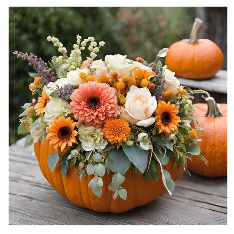 The Best Florist In Mansfield CT | Flower Delivery Mansfield CT – Found Florist Farm, LLC Pumpkin Bouquet, Pumpkin Floral Arrangements, Pumpkin Vase, Thanksgiving Flowers, Pumpkin Arrangements, Fall Centerpieces, Silk Design, Fall Flower Arrangements, Fall Floral Arrangements