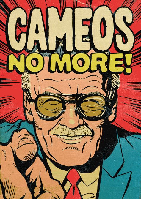 Stan Lee: Cameos No More! on Behance Poster Marvel, Artist Humor, Famous Comics, Marvel Posters, Bd Comics, Comic Manga, Comics Marvel, Comic Book Covers, Fantastic Four