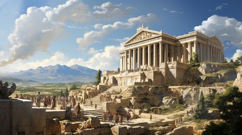 Tris Tattoo, Ancient Greek Buildings, Roman Aesthetic, Greek Buildings, Greek Theme, Book Space, Pax Romana, Worldbuilding Inspiration, Battle Field