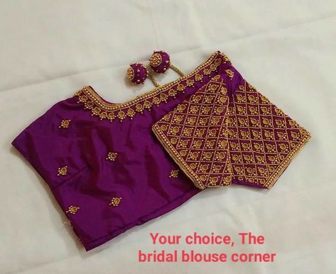 Elbow Sleeve Rs. 2700 - 3000 Diwali Flowers, Golden Blouse Designs, Silk Saree Blouse Designs Patterns, Blouse Designs Catalogue, Aari Blouse, Traditional Blouse Designs, Latest Model Blouse Designs, Cutwork Blouse Designs, Blouse Embroidery