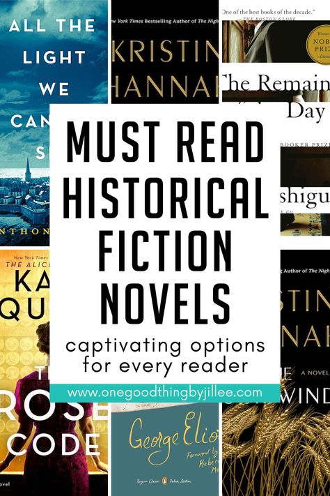 Are you a fan of historical fiction books? Check out this must-read list! The best captivating stories from different eras. Dive into the past with these books, find your next read now! 140 Classic Books To Read, Historical Fiction Novels Romances, Good Books For Book Club, Must Read Books Of All Time Classic, Novels Based On True Stories, Top Historical Fiction Books, Best Historical Fiction Books For Women, 2024 Historical Fiction, Interesting Novels To Read